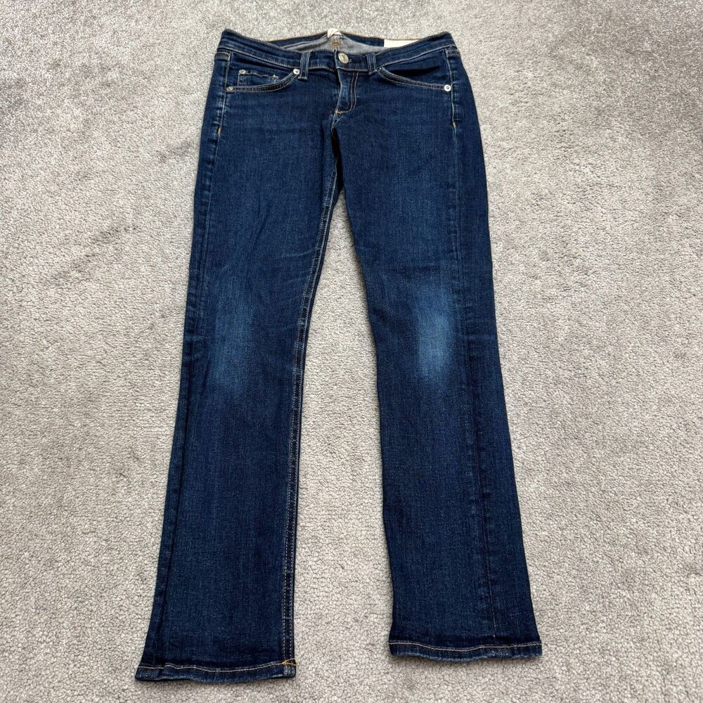 Rag & Bone Crop Heritage Dark Wash Skinny Denim Jeans Womens 26 Stretch Casual